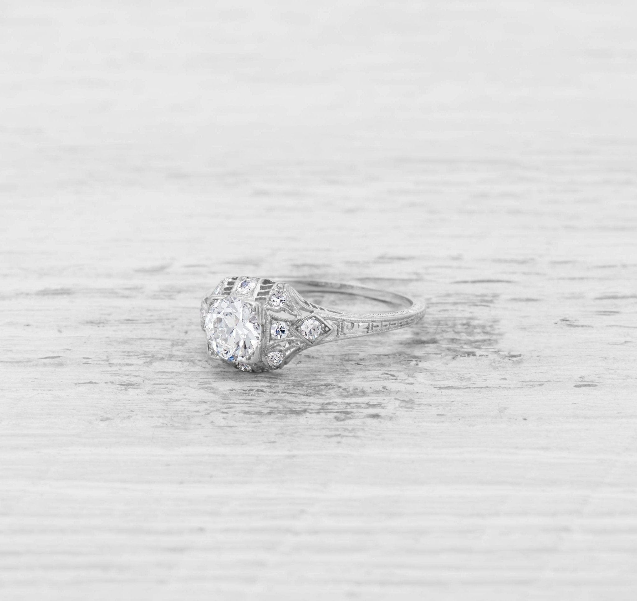 60 CARAT ART DECO DIAMOND ENGAGEMENT RING – Erstwhile