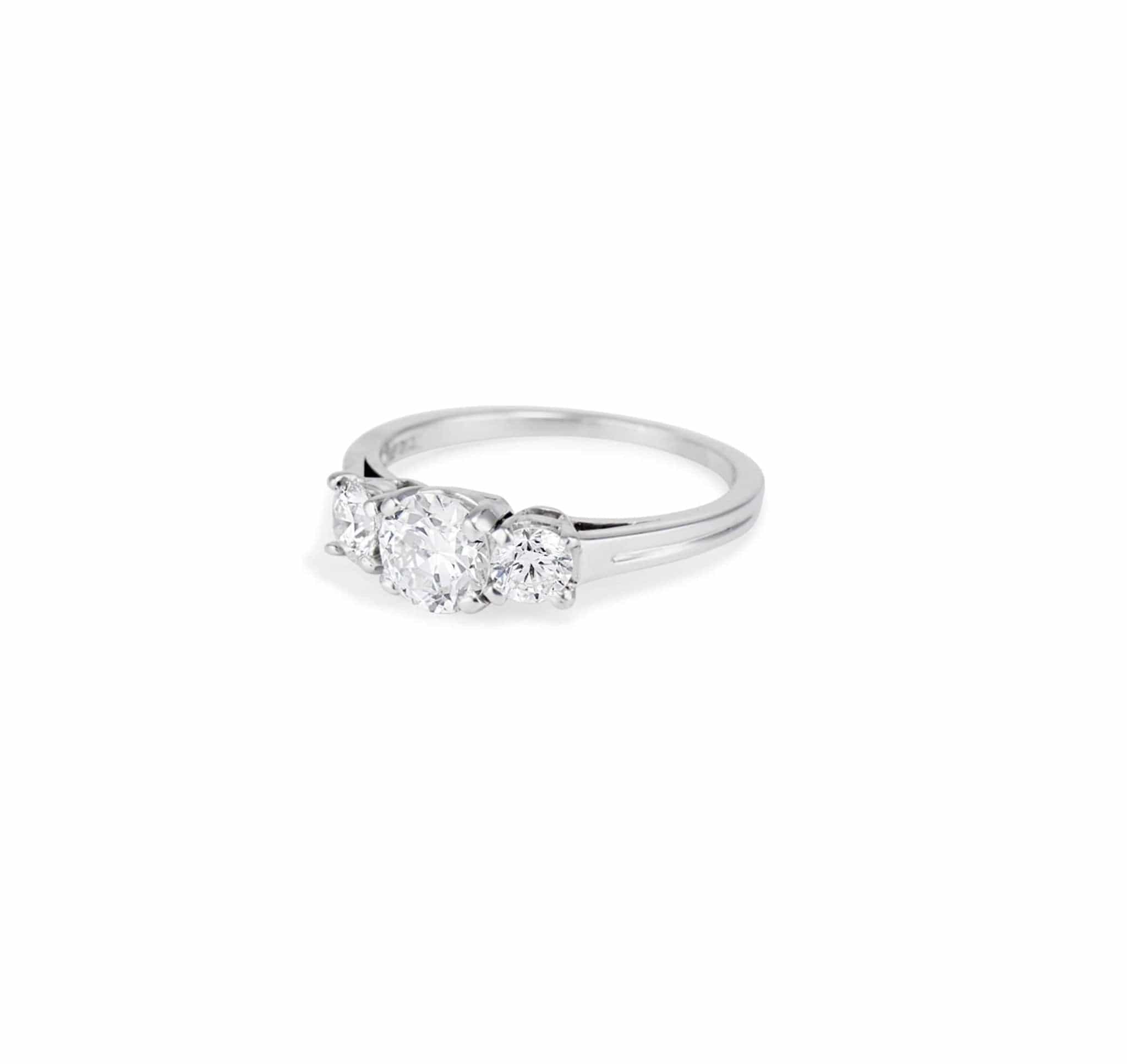 71 CARAT TIFFANY CO DIAMOND THREE STONE RING – Erstwhile