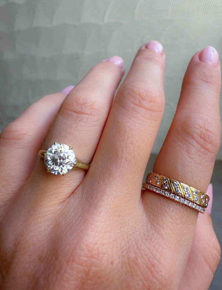 Allsopp Bros. 2.56 Carat Old European Cut Diamond Yellow Gold Solitaire Vintage Engagement Ring