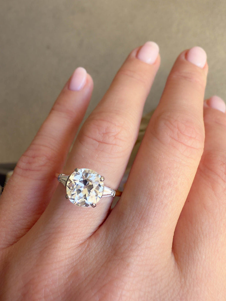Cartier Art Deco 2.73 Carat Old European Cut Diamond Vintage Engagement Ring