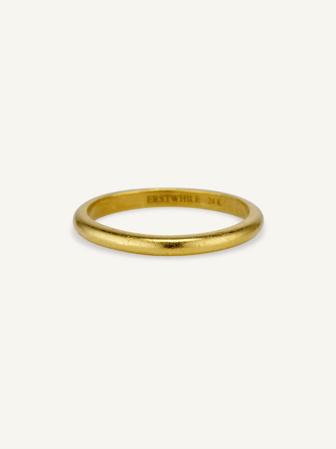 Classic Hoop Wedding Band in 2mm 24k Yellow Gold – Erstwhile