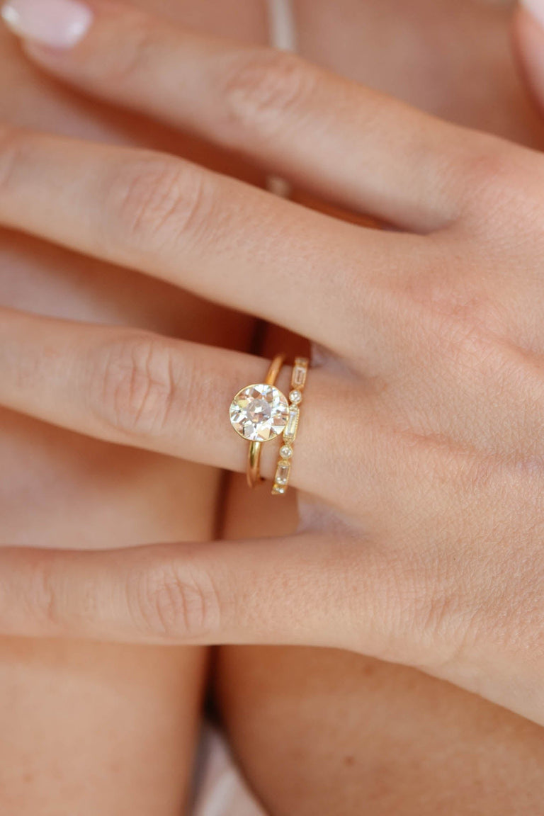 Classic Old European Cut Diamond Bezel Solitaire 1.80