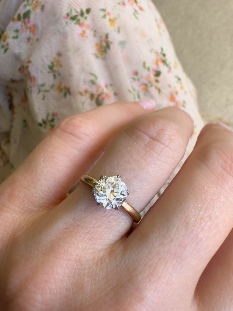 Tiffany & Co. 1.56 Carat Old European Cut Diamond Solitaire Antique Engagement Ring