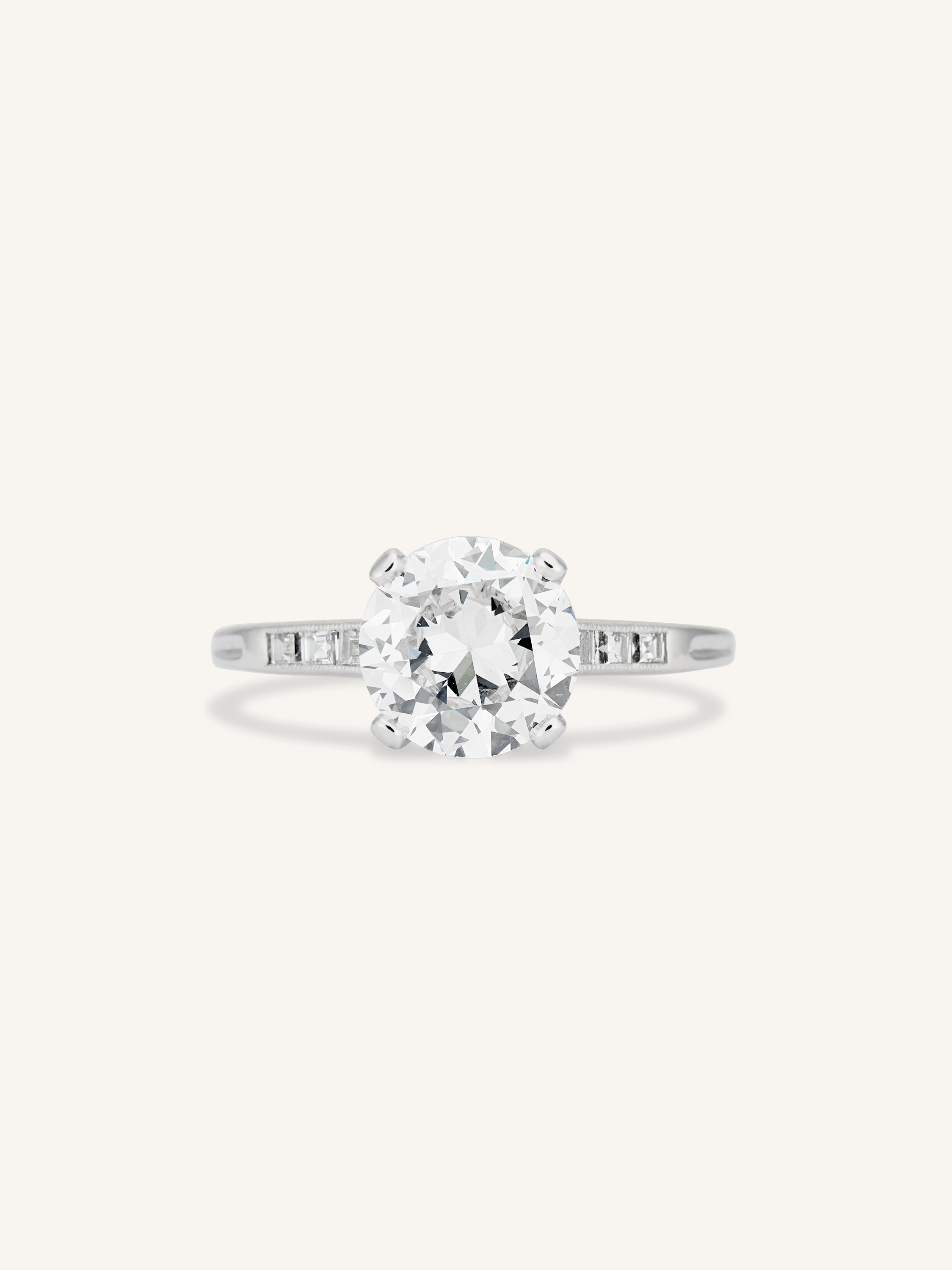 Tiffany 1920s Carat Diamond Platinum Engagement Ring - Main Image