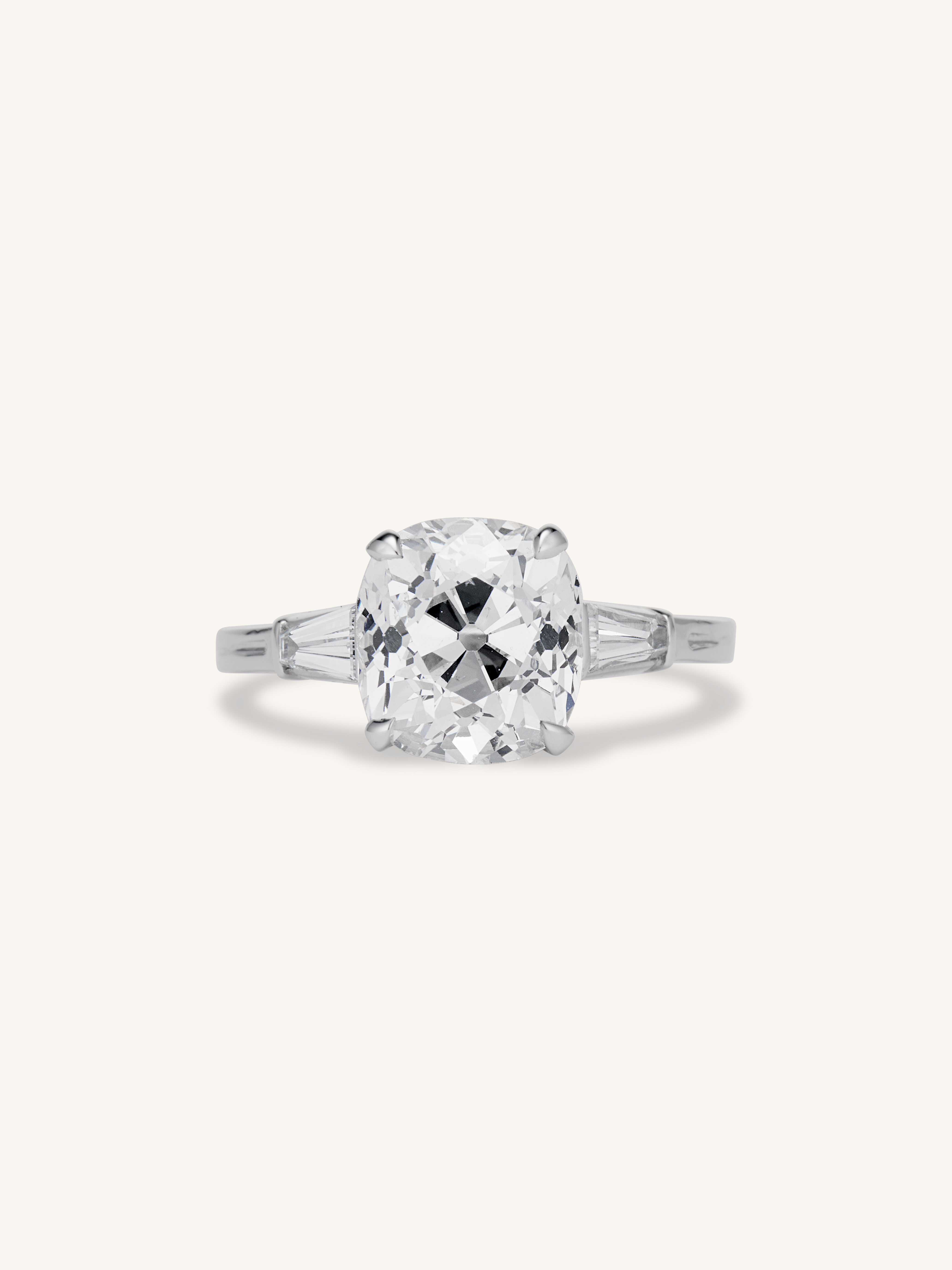 Tiffany & Co. Art Deco 3.21 Carat Old Mine Cushion Cut Diamond