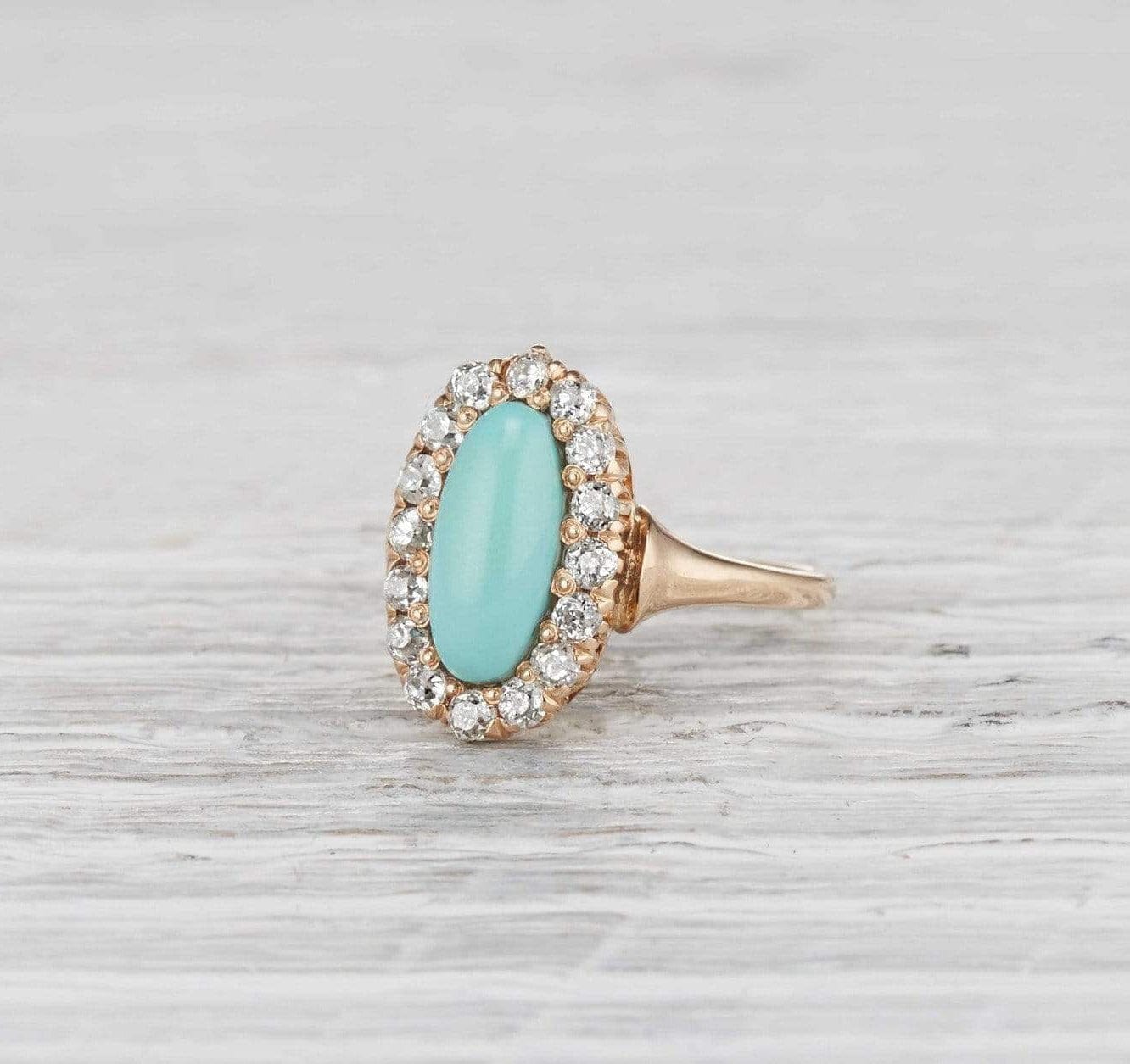 Victorian Turquoise Cluster Ring – Erstwhile