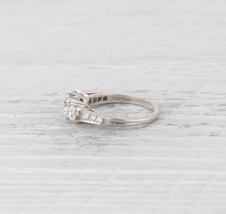 0.68 Carat Retro Tiffany & Co. Three Stone Diamond Engagement Ring