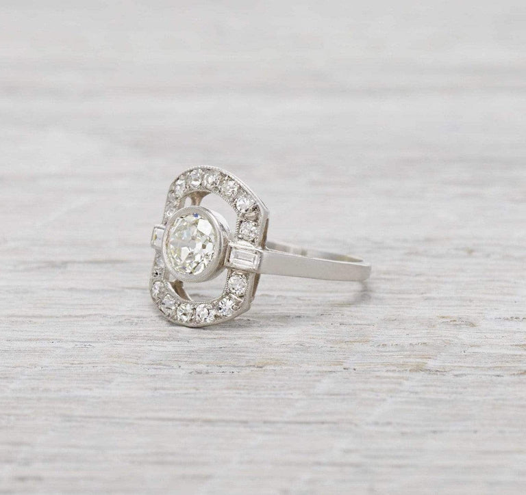 0.75 Carat Art Deco Diamond Engagement Ring