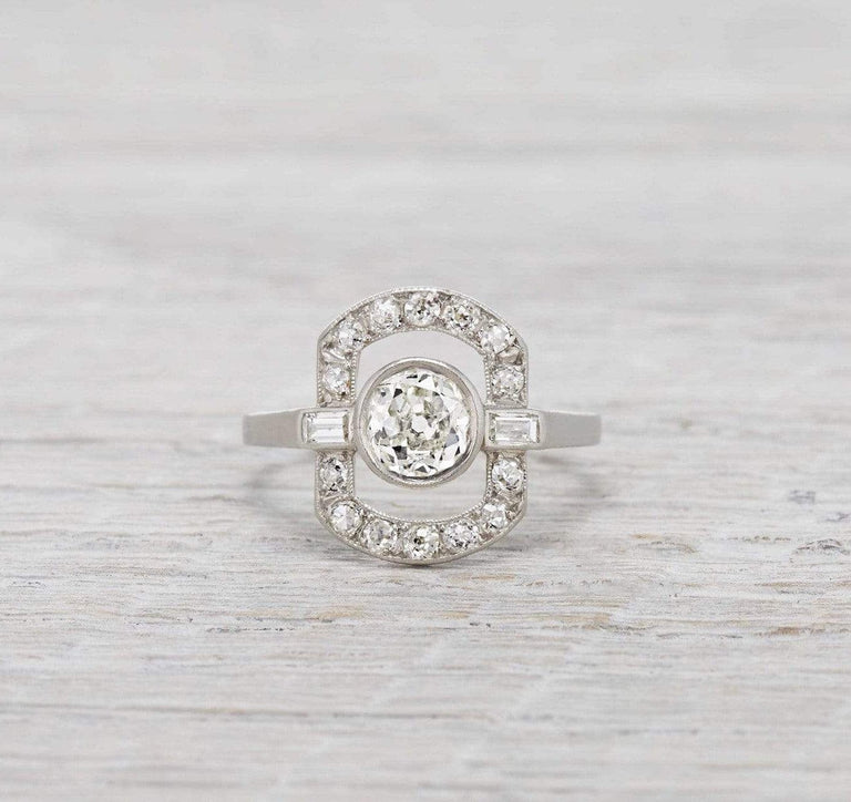 0.75 Carat Art Deco Diamond Engagement Ring