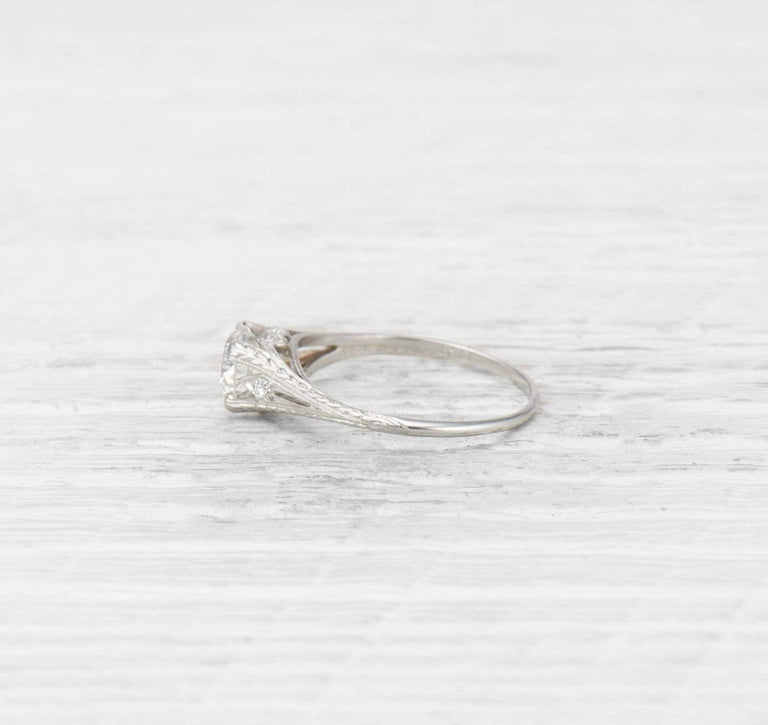 0.97 CARAT EDWARDIAN J E CALDWELL & CO. DIAMOND ENGAGEMENT RING