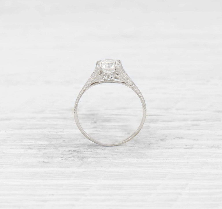 0.97 CARAT EDWARDIAN J E CALDWELL & CO. DIAMOND ENGAGEMENT RING