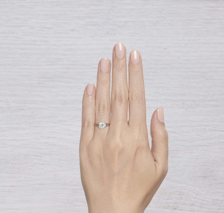 1.02 ART DECO DIAMOND ENGAGEMENT RING