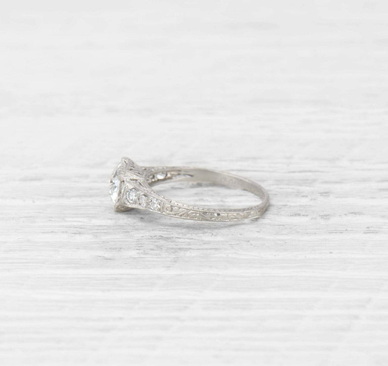 1.02 CARAT ART DECO DIAMOND ENGAGEMENT RING