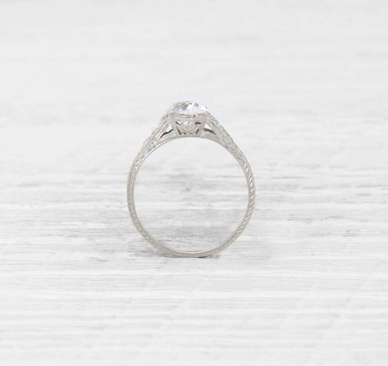 1.02 CARAT ART DECO DIAMOND ENGAGEMENT RING