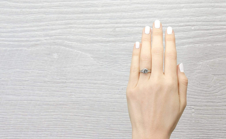 1.02 Carat Diamond Art Deco Engagement Ring