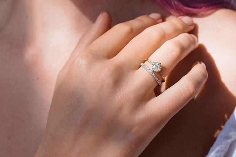1.02 CARAT EDWARDIAN DIAMOND ENGAGEMENT RING