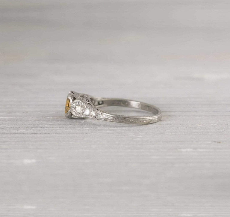 1.02 Carat Fancy Brown-Yellow Diamond Engagement Ring