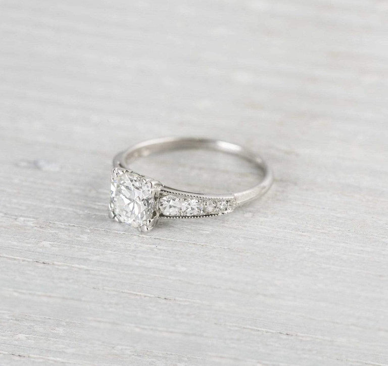 1.02 Carat Vintage Diamond Engagement Ring