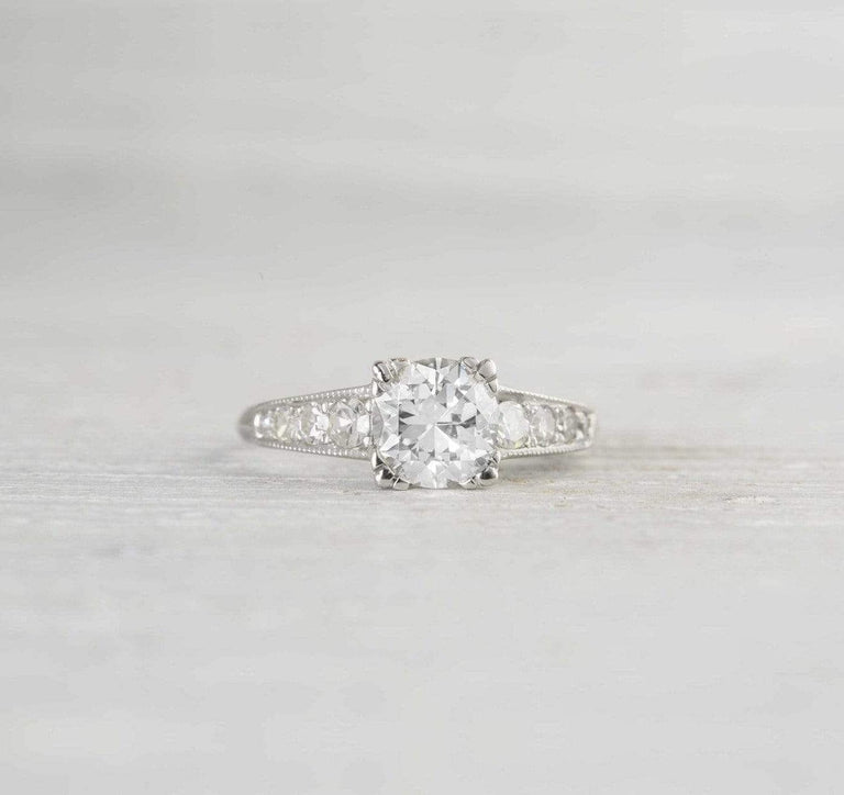 1.02 Carat Vintage Diamond Engagement Ring