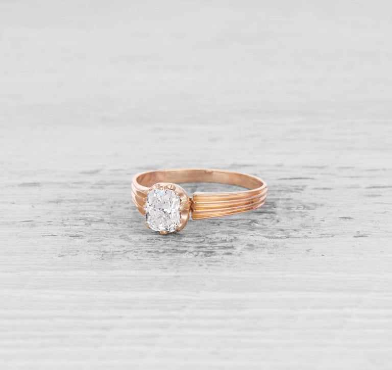 1.03 CARAT ANTIQUE DIAMOND ENGAGEMENT RING