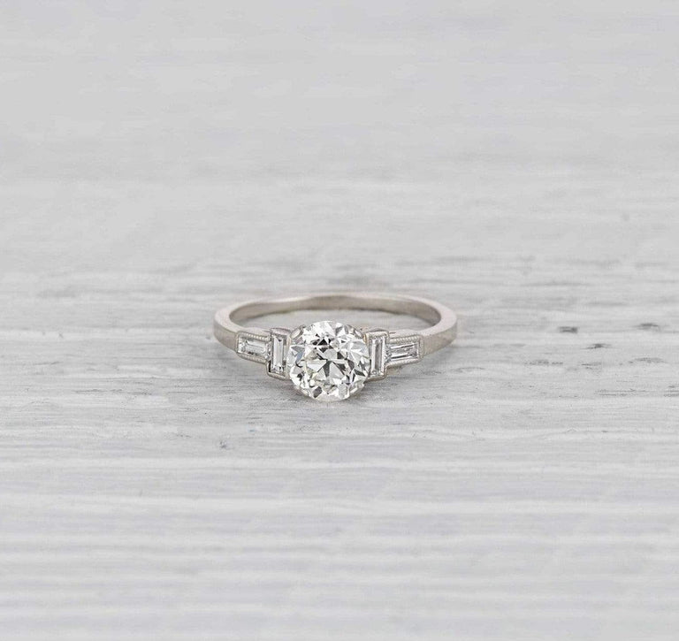 1.04 Carat Art Deco Diamond Engagement Ring