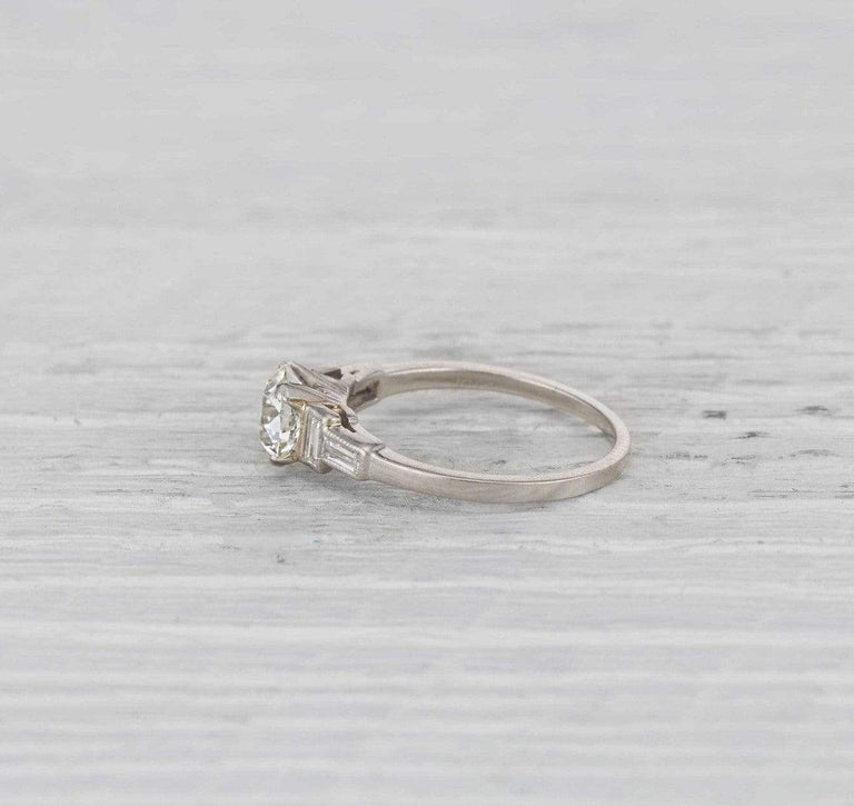 1.04 Carat Art Deco Diamond Engagement Ring
