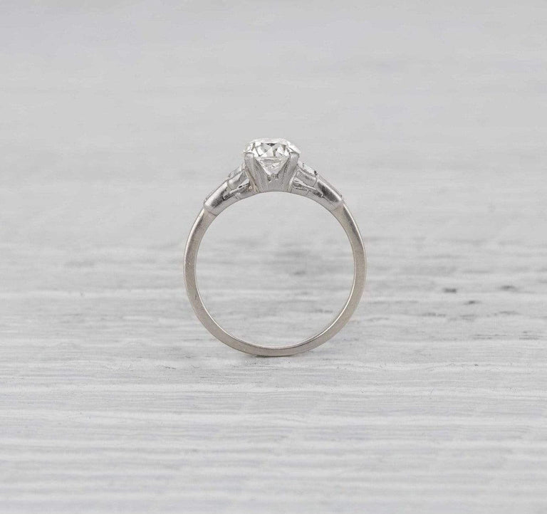 1.04 Carat Art Deco Diamond Engagement Ring