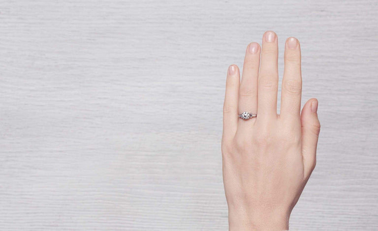 1.04 Carat Art Deco Diamond Engagement Ring