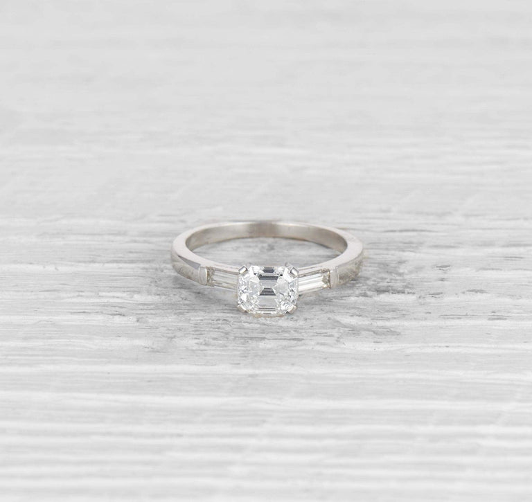 1.04 CARAT EMERALD CUT DIAMOND ENGAGEMENT RING