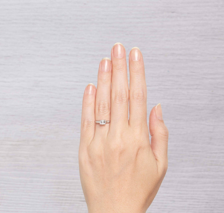 1.04 CARAT EMERALD CUT DIAMOND ENGAGEMENT RING