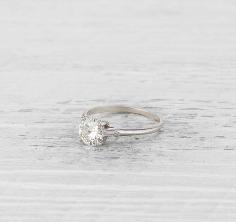 1.04 CARAT TIFFANY & CO. ART DECO DIAMOND ENGAGEMENT RING