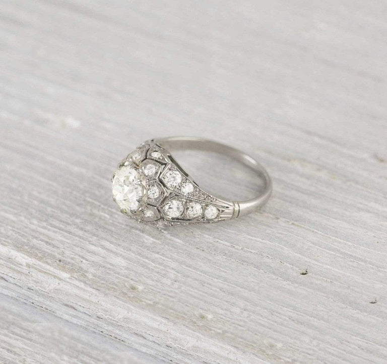 1.04 Carat Vintage Diamond Engagement Ring