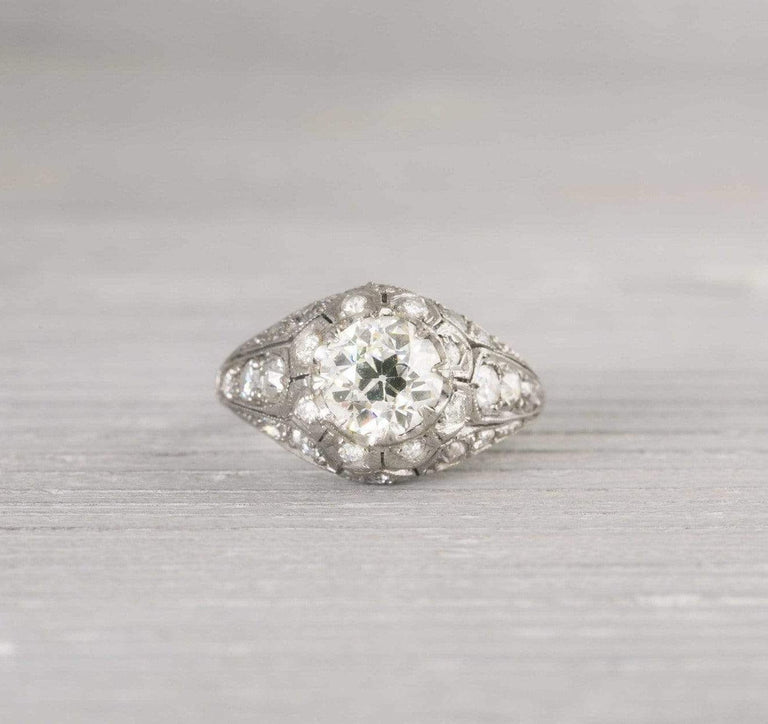 1.04 Carat Vintage Diamond Engagement Ring