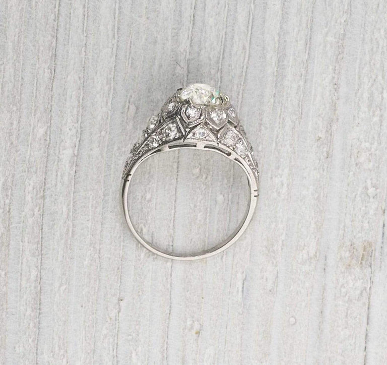 1.04 Carat Vintage Diamond Engagement Ring