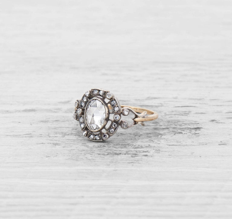 1.05 CARAT GEORGIAN ROSE CUT DIAMOND RING