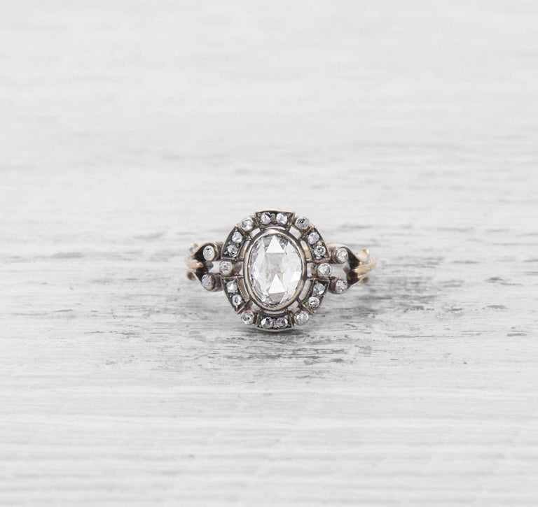 1.05 CARAT GEORGIAN ROSE CUT DIAMOND RING