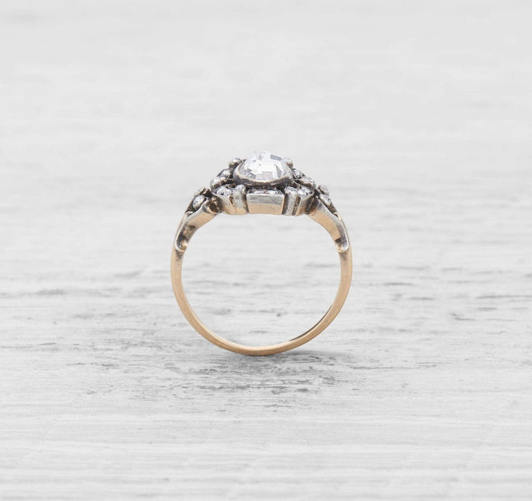 1.05 CARAT GEORGIAN ROSE CUT DIAMOND RING