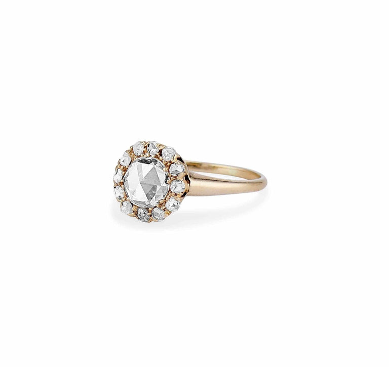1.07 CARAT VICTORIAN DIAMOND CLUSTER ENGAGEMNET RING