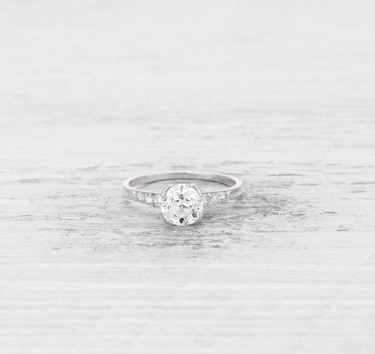 1.08 CARAT ART DECO DIAMOND ENGAGEMENT RING