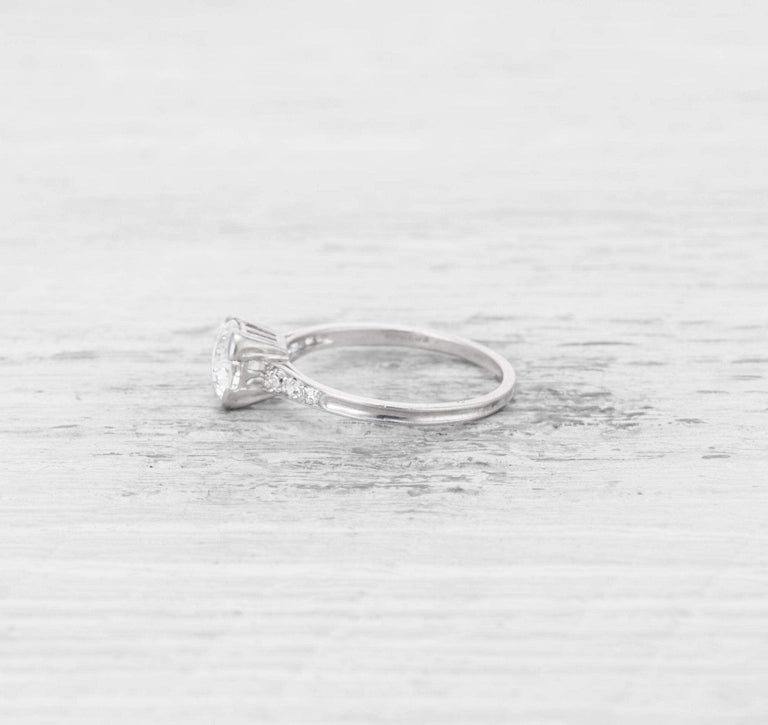 1.08 CARAT ART DECO DIAMOND ENGAGEMENT RING