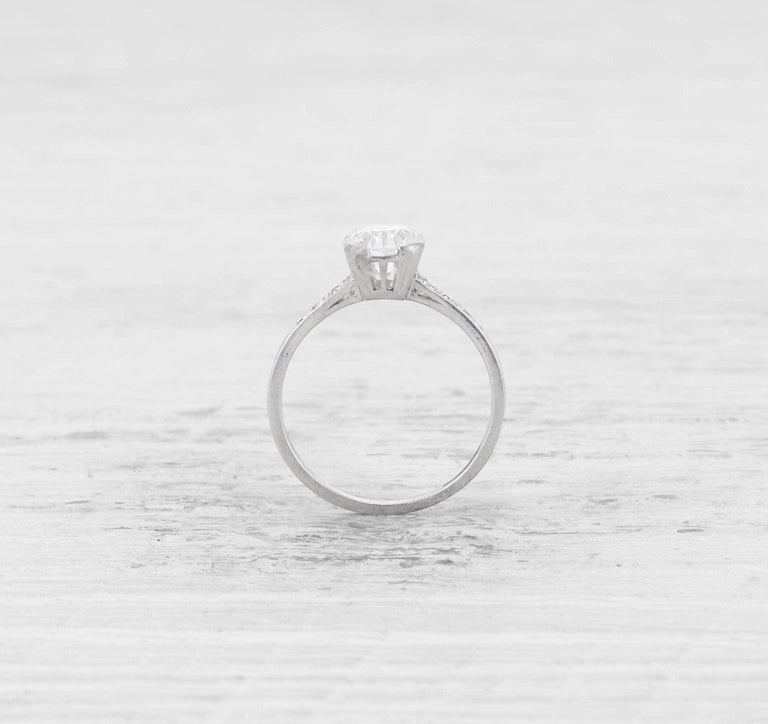 1.08 CARAT ART DECO DIAMOND ENGAGEMENT RING