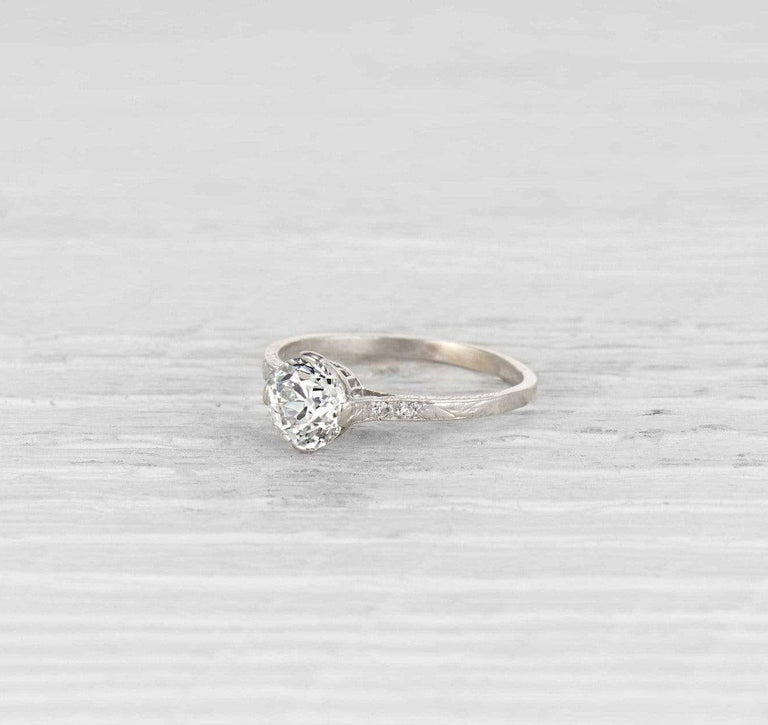 1.08 Carat Edwardian Diamond Engagement Ring