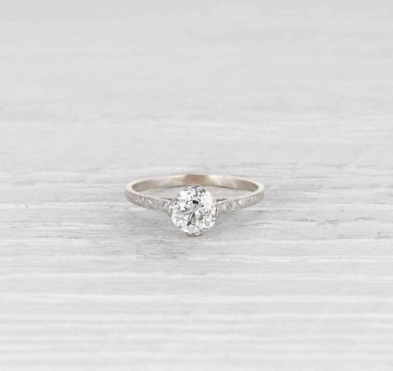 1.08 Carat Edwardian Diamond Engagement Ring