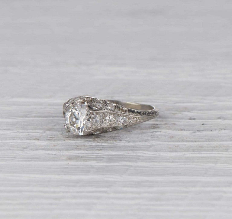 1.08 Carat Edwardian Diamond Engagement Ring