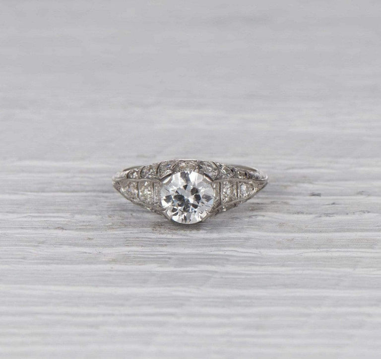 1.08 Carat Edwardian Diamond Engagement Ring