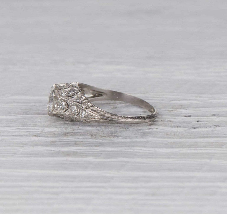 1.08 Carat Edwardian Diamond Engagement Ring