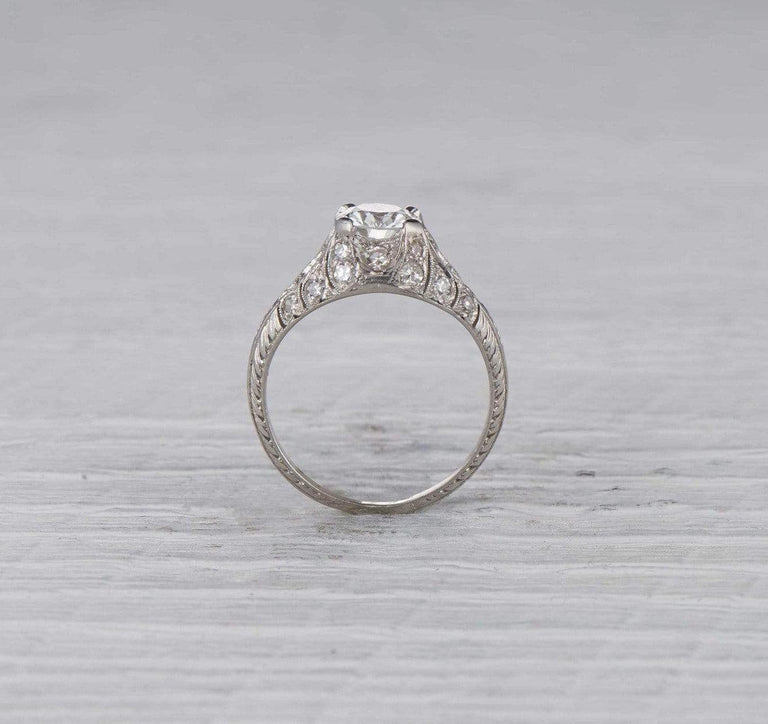 1.08 Carat Edwardian Diamond Engagement Ring