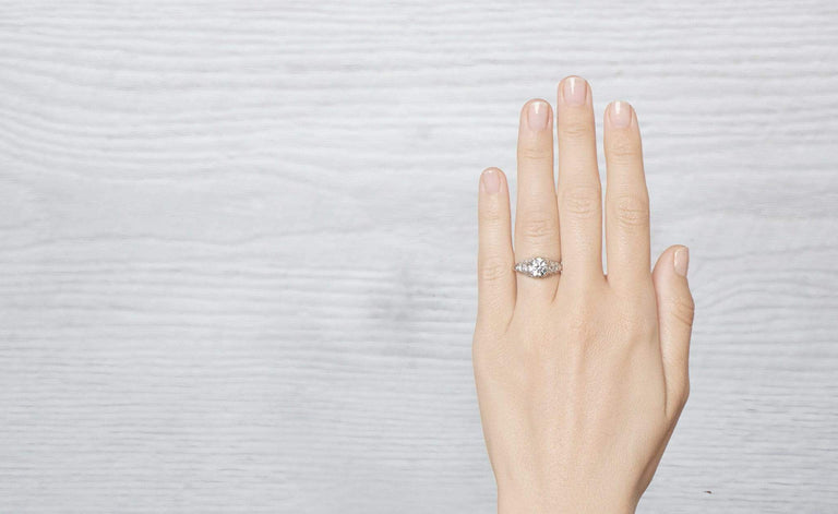 1.08 Carat Edwardian Diamond Engagement Ring