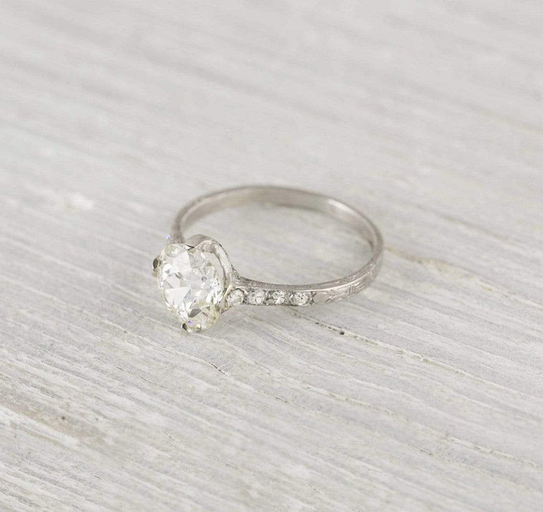 1.08 Carat Vintage Diamond Engagement Ring