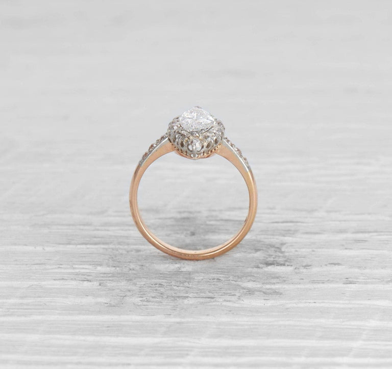 1.09 CARAT EDWARDIAN MARQUISE-CUT DIAMOND ENGAGEMENT RING